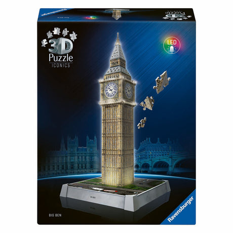 Ravensburger rompecabezas 3d icónicos big ben - con luz - 235 piezas.