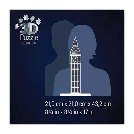 Ravensburger rompecabezas 3d icónicos big ben - con luz - 235 piezas.