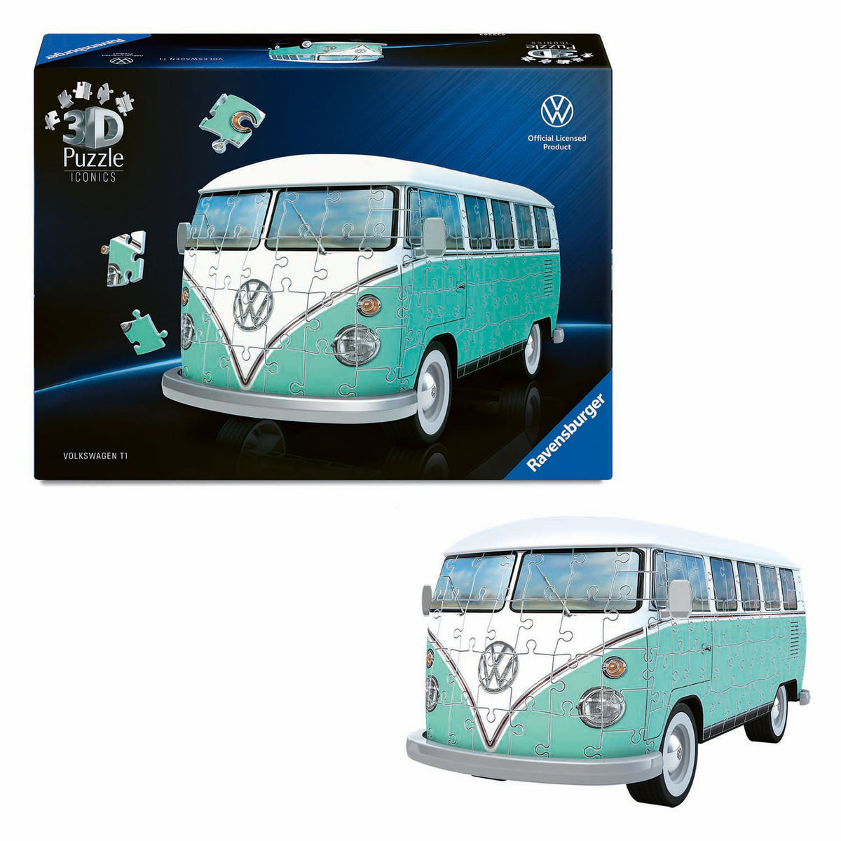 Ravensburger Puzzle 3D icónicos Volkswagen T1 - 185 uds.