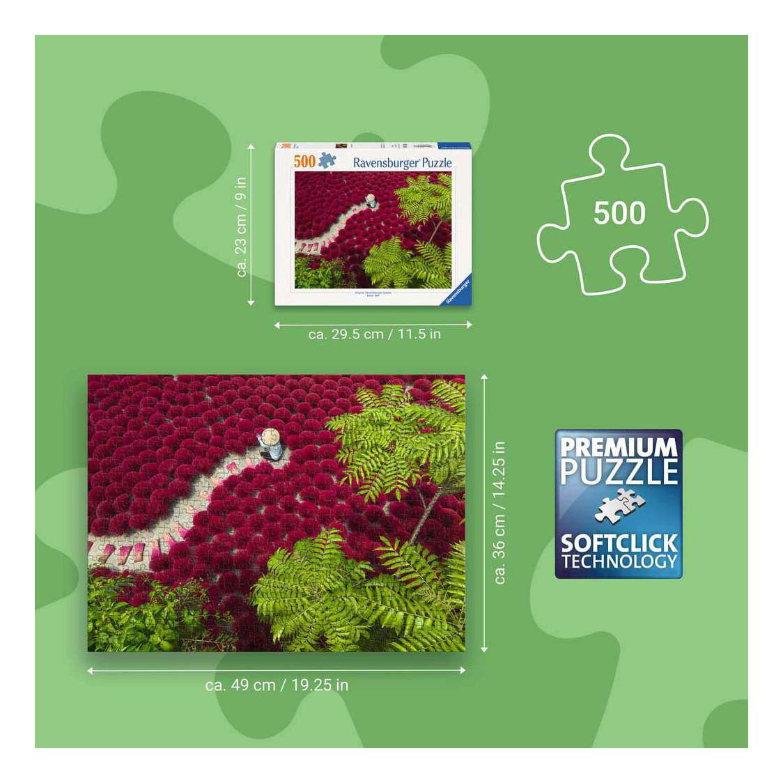 Ravensburger – un mar rojo – rompecabezas – 500 piezas