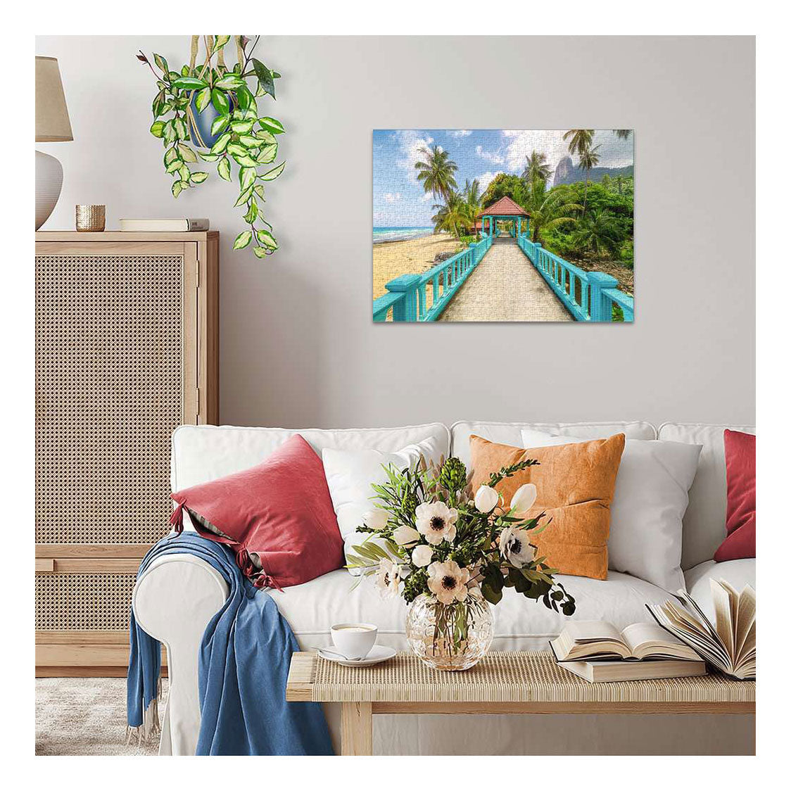 Ravensburger – Puente colorido en Malasia – Puzzle – 1000 piezas