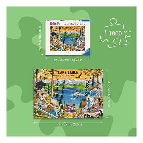 Ravensburger – lago sagrado tahoe – rompecabezas – 1000 piezas