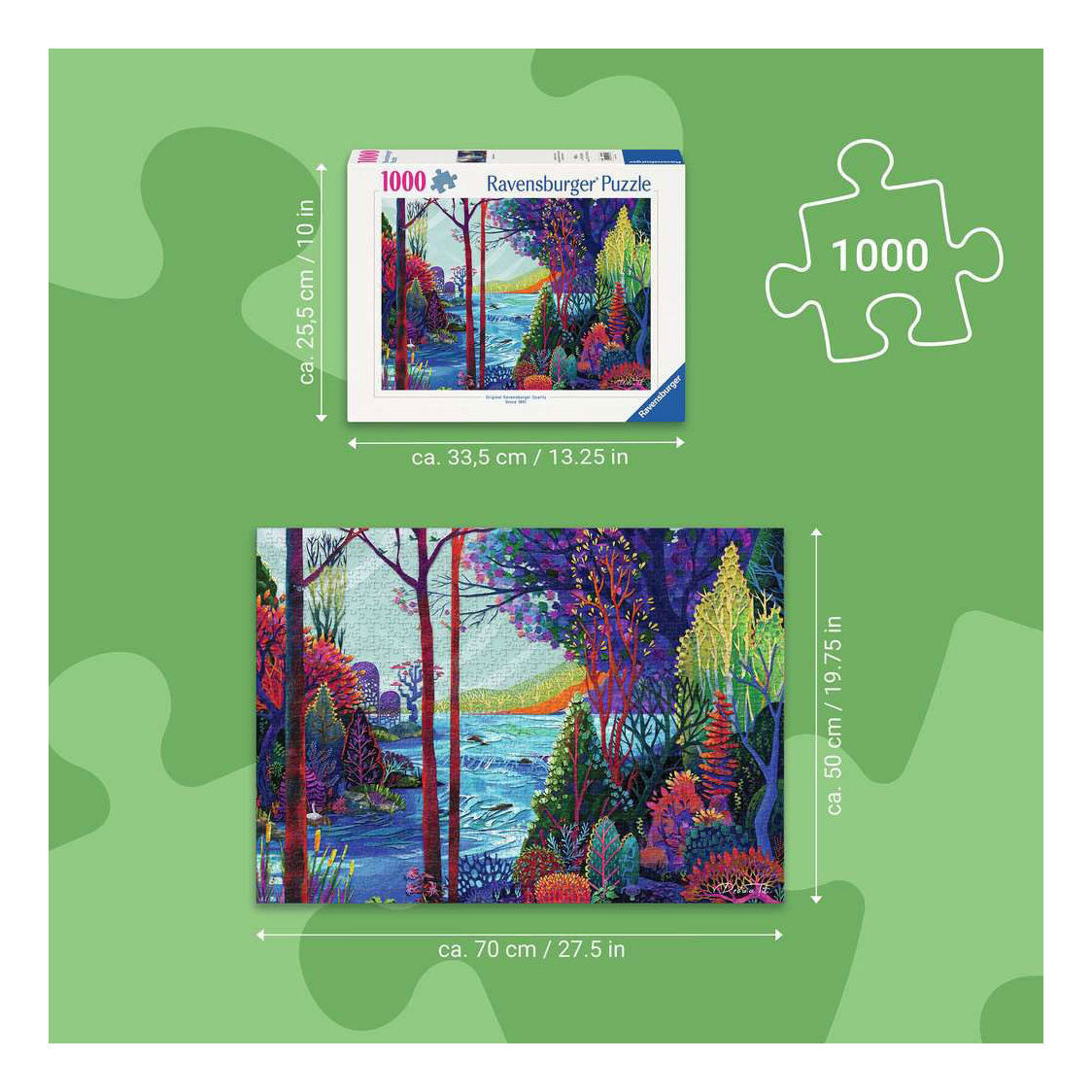 Ravensburger – rompecabezas – 1000 piezas – 70 x 50 cm