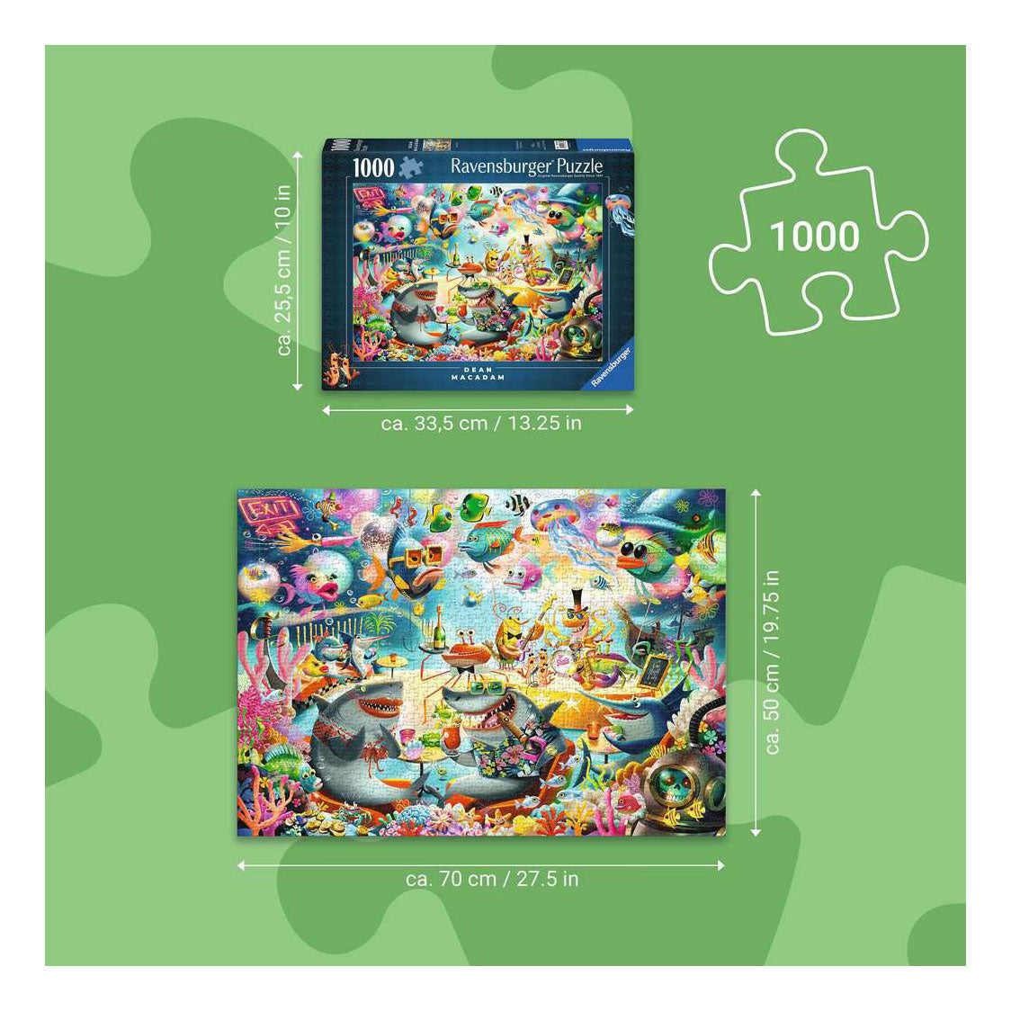 Ravensburger – salón océano – rompecabezas – 1000 piezas