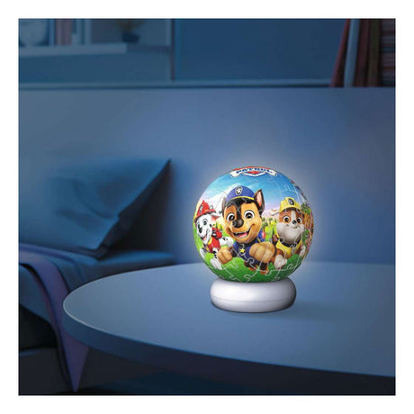 Ravensburger – patrulla canina – luz nocturna de bola de rompecabezas 3d – 73 piezas