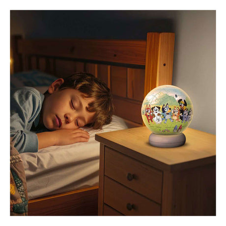 Ravensburger – bluey – Luz nocturna de bola de rompecabezas 3D – 73 piezas