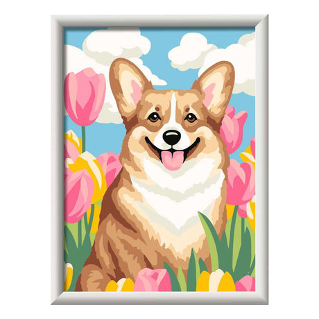 Ravensburger – creart: corgi floral – pintar por números