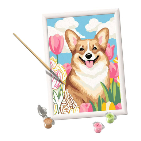 Ravensburger – creart: corgi floral – pintar por números
