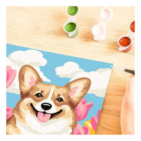 Ravensburger – creart: corgi floral – pintar por números