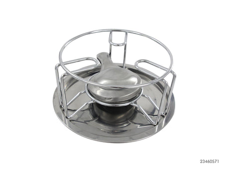 Mesa de descanso Svenska living cromada con quemador