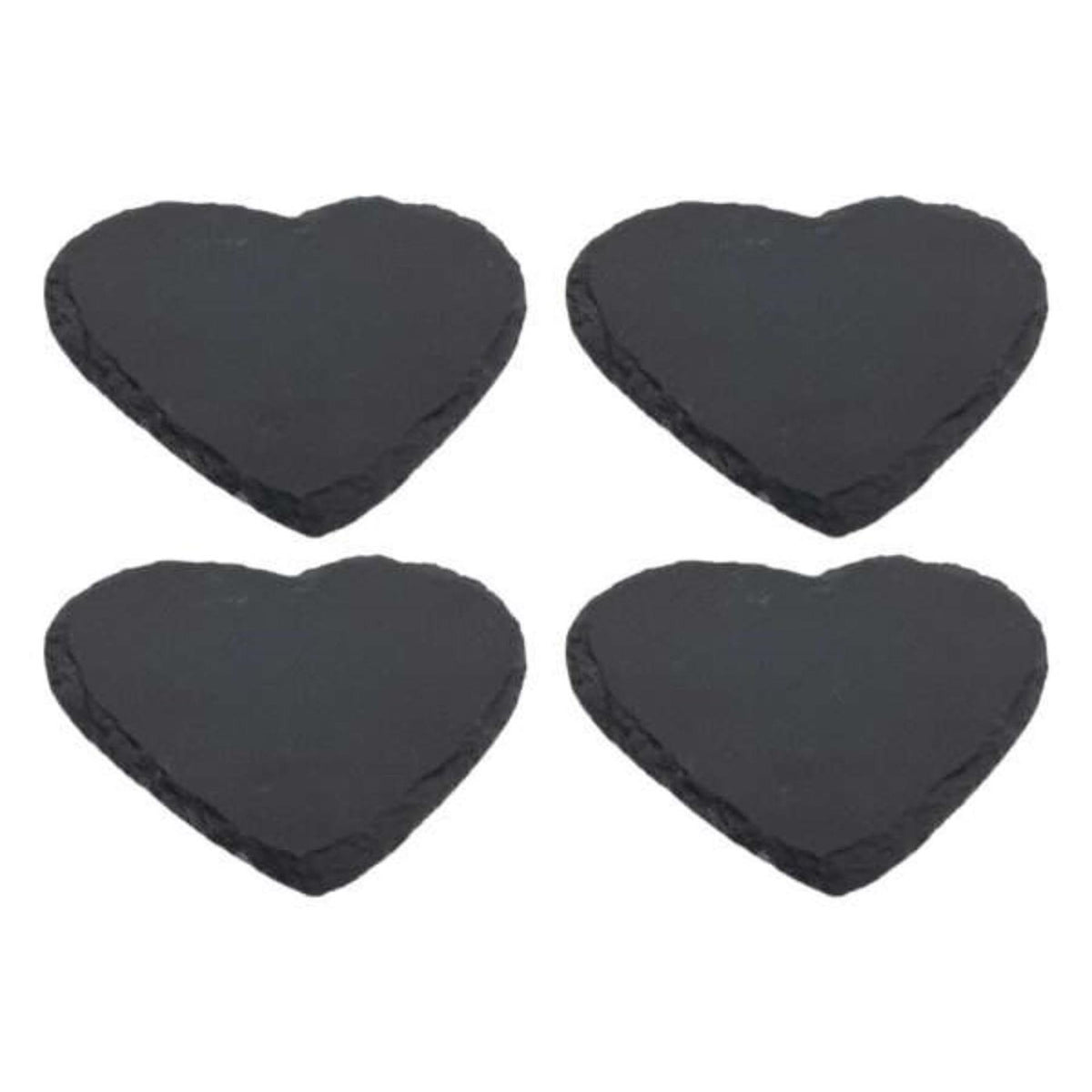 Posavasos pizarra corazón 10cm juego de 4