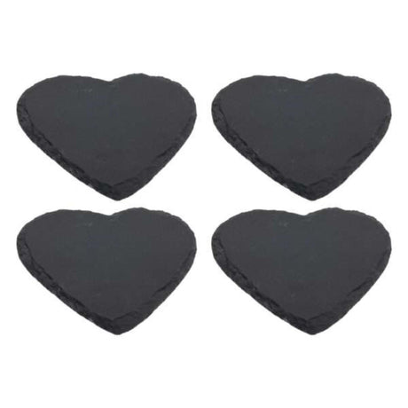 Posavasos pizarra corazón 10cm juego de 4