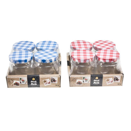 Utensilios de cocina tarro de mermelada tarro de conserva 100ml 5,5x6,5 cm paquete de 4 piezas