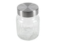 Voorraadpot lines 300ml glas rvs ø8x10,5cm