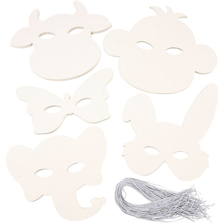Empresa creativa https: www.cchobby.nl máscaras de animales-h-13-24-cm-w-20-28-cm-230-gr-white-100-piece-1-box