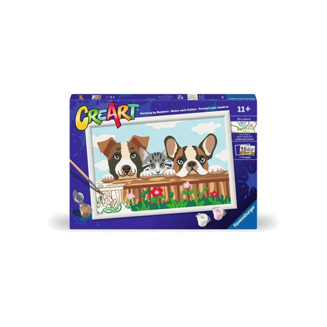 Ravensburger creart - perros y gatos - pintar por números a partir de 11 años
