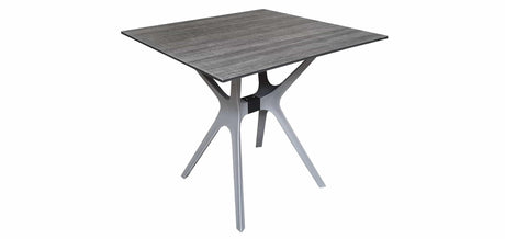Sens mesa de jardín jaspe 80x80cm plástico gris oscuro