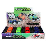El coche de fricción Vehicool se voltea