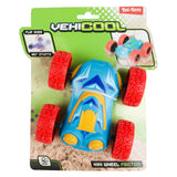 El coche de fricción Vehicool se voltea
