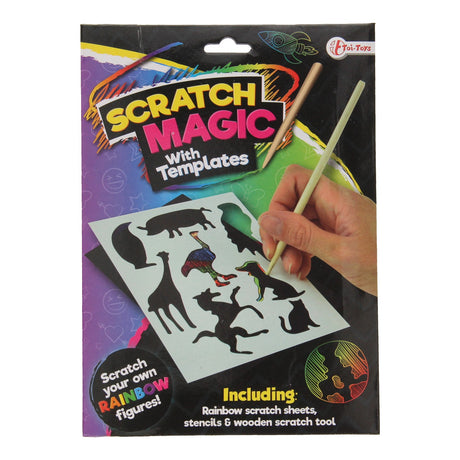 Toi-toys set para rascar figuras arcoiris