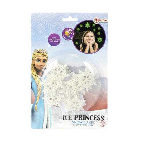 Toi-toys brillan en la oscuridad copos de nieve de princesas de hielo