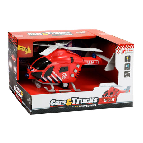 Toi-toys vehicool helicóptero de bomberos con luz y sonido