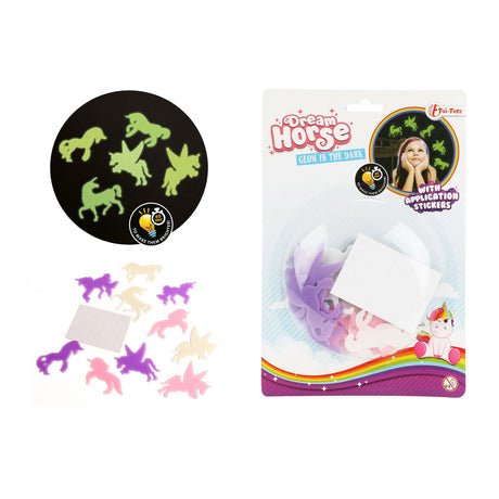 Toi-toys pegatinas que brillan en la oscuridad unicornio
