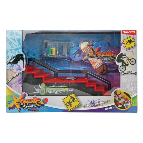 Toi-toys patineta de dedo o bicicleta BMX con pista de skate
