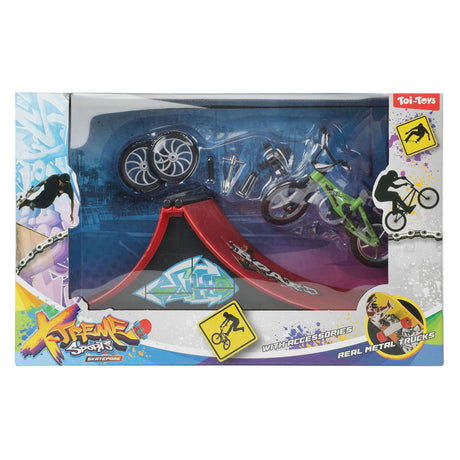 Toi-toys patineta de dedo o bicicleta BMX con pista de skate
