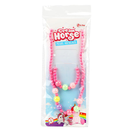 Collar de perlas de caballo de ensueño y pulsera de unicornio