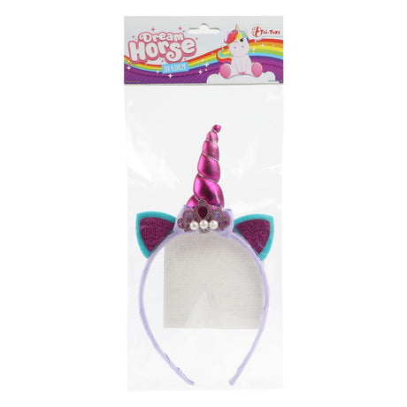 Diadema de caballo de ensueño unicornio morado