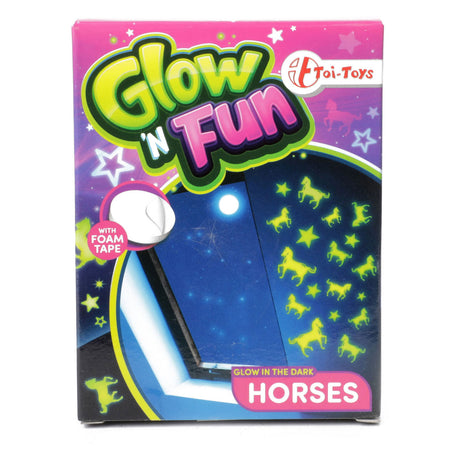 Toi-toys brillan y son divertidos caballos que brillan en la oscuridad