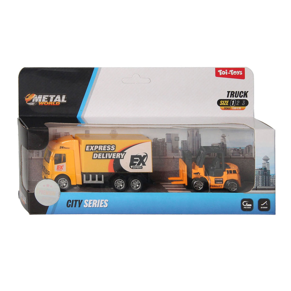 Toi-toys toi toys grúa prefabricada con coche