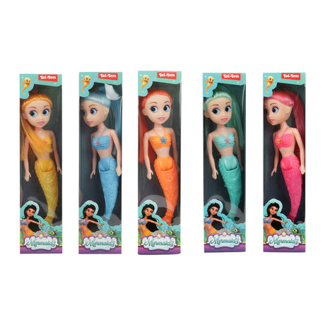 Toi-toys sirenas muñeca sirena con cola flexible, 18cm