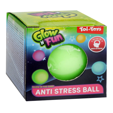 Toi-toys Glow n Fun Pelota antiestrés que brilla en la oscuridad