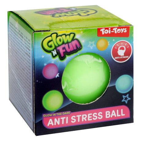 Toi-toys Glow n Fun Pelota antiestrés que brilla en la oscuridad