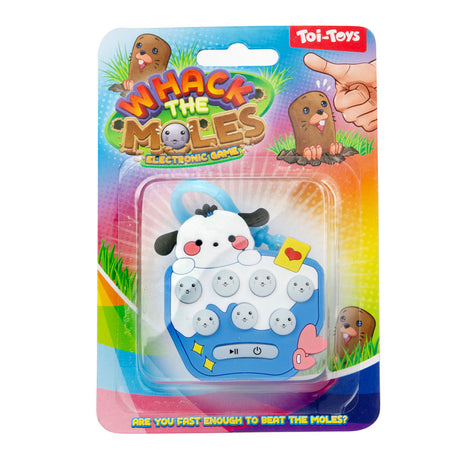Juego de memoria Toi-toys atrapando topos en un llavero