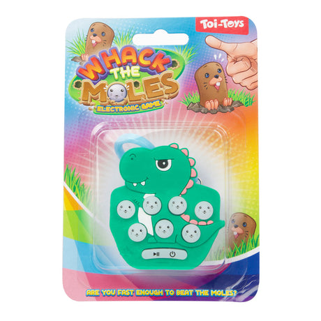 Juego de memoria Toi-toys atrapando topos en un llavero