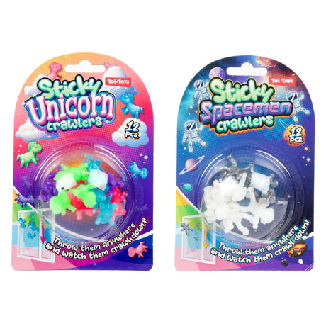 Toi-toys divertidos mini rastreadores de ventana unicornio o astronauta, 12 piezas.