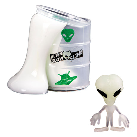 Toi-toys brillan y son divertidos barriles de petróleo con alienígenas de limo que brillan en la oscuridad