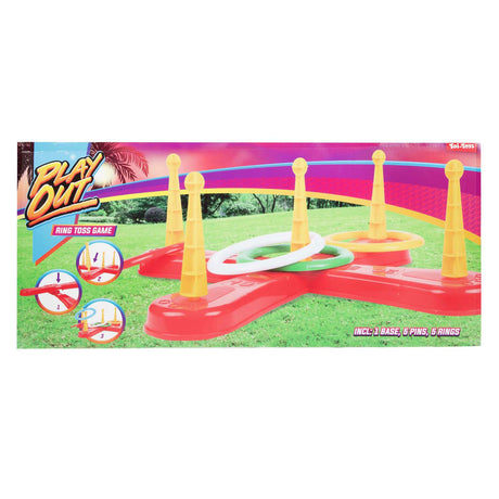 Toi-toys juega al juego de lanzar anillos con 5 anillos