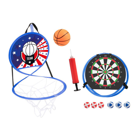 Adrenix dardos baloncesto juego 2 en 1 - juguete multicolor para niños.