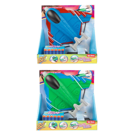 Toi-toys juega al tirador de un avión con 16 flechas de espuma