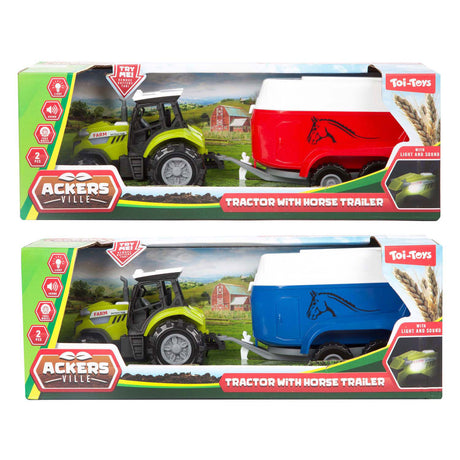 Toi-toys tractor y remolque ackers ville con luz y sonido, 10cm