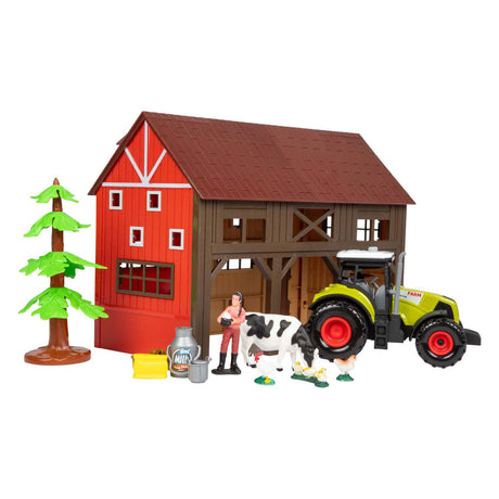 Toi-toys set de juego ackers ville farm con tractor luz y sonido, 12 piezas.