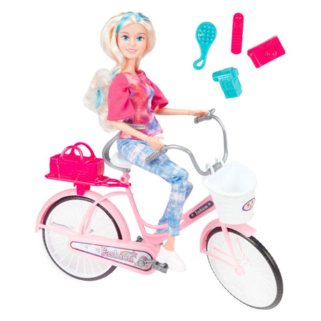 Toi-toys toi juguetes lauren muñeca adolescente en bicicleta