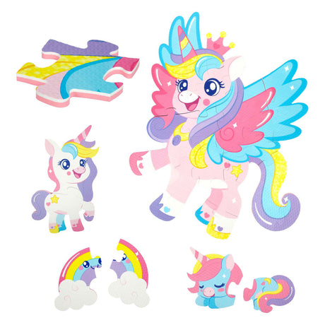 Toi-toys puzzle de suelo de espuma estrellitas unicornio, 36 uds.