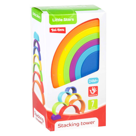 Toi-toys torre apilable bebé estrellitas arcoiris, 7 uds.