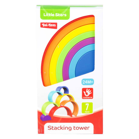 Toi-toys torre apilable bebé estrellitas arcoiris, 7 uds.