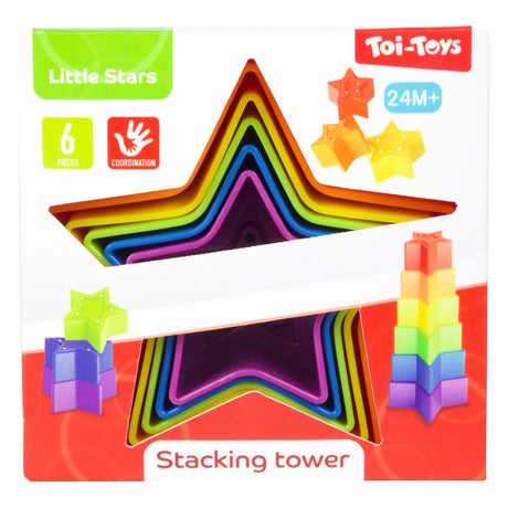 Toi-toys estrellitas torre apilable estrella 6 piezas